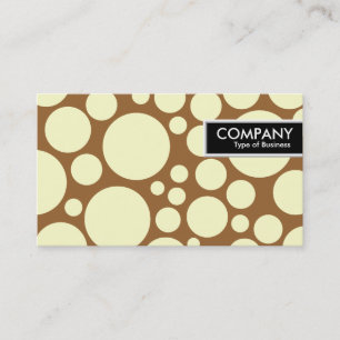 Carte De Visite Bordure - Tacheté - Crème sur Marron