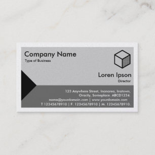 Carte De Visite Bordure Triangle - Nuances de Gris (Platine)