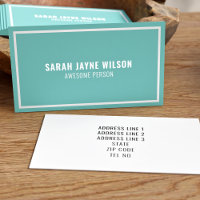 Bordure turquoise et blanche Superbe personne simp