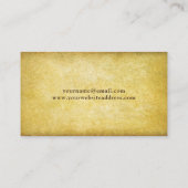 Carte De Visite Bordure Vintage ordonnée (Dos)