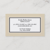 Carte De Visite Bordures blanches avant-sol noir (Dos)