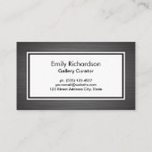 Carte De Visite Bordures brossées métalliques (Dos)