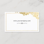 Carte De Visite Bordures d'or Élégant floral (Dos)