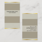 Carte De Visite Bordures or (Devant / Derrière)