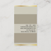 Carte De Visite Bordures or (Dos)