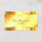 Carte De Visite Bordures or jaune chatoyant de luxe et logo Noble (Devant)