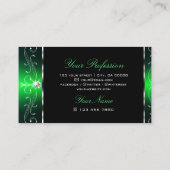 Carte De Visite Bordures ornementales d'un vert noir exceptionnel (Dos)
