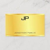 Carte De Visite Boss Faux Gold Moderne Luxe Modèle Élégant (Devant)