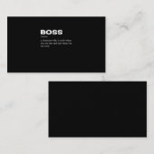 Carte De Visite Boss Funny Définition Joyeux Boss's Day (Devant / Derrière)