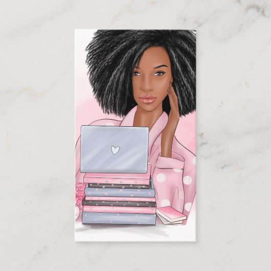 Carte De Visite Boss Lady Blogger QR Code (Devant)