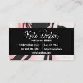 Carte De Visite Boss Lady rose noir marbre peint (Dos)