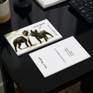 CARTE DE VISITE BOSTON TERRIER&BOULEDOGUE FRANÇAIS