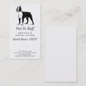 Carte De Visite Boston Terrier Dog Business (Devant / Derrière)