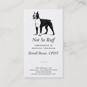 Carte De Visite Boston Terrier Dog Business