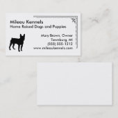 Carte De Visite Boston Terrier Silhouette (Devant / Derrière)