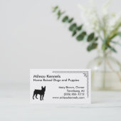 Carte De Visite Boston Terrier Silhouette (Debout devant)
