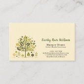Carte De Visite Botanical Tree Holistic Wellness Appointment& (Devant)
