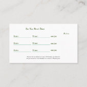 Carte De Visite BotanicalLightGreen HolisticWellness Appointment& (Dos)