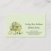 Carte De Visite BotanicalLightGreen HolisticWellness Appointment& (Devant)