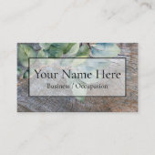 Carte De Visite Botanique à grains de bois rustique (Devant)