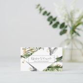 Carte de visite botanique Abstrait tropical modern (Debout devant)