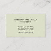 Carte de visite botanique Abstrait tropical modern (Dos)