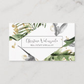 Carte de visite botanique Abstrait tropical modern (Devant)