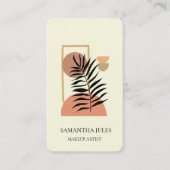 Carte De Visite Botanique Abstraite de terre cuite du milieu du si (Devant)