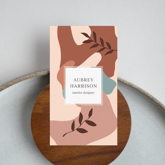 Carte De Visite Botanique Abstraite moderne