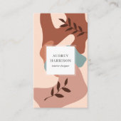 Carte De Visite Botanique Abstraite moderne (Devant)