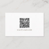 Carte De Visite Botanique bohème avec code QR  (Dos)