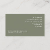 Carte de visite botanique chic et sage (Dos)