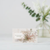 Carte De Visite Botanique de Berry d'hiver rustique moderne (Debout devant)