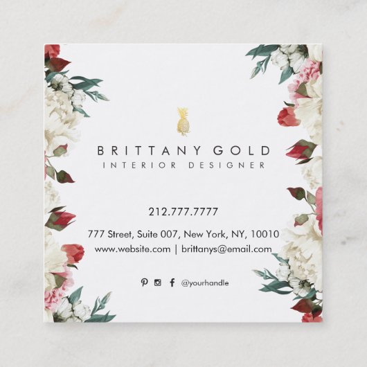 Carte de visite botanique de dessinateur (Dos)