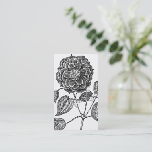 Carte De Visite Botanique de fleurs (Debout devant)