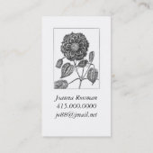 Carte De Visite Botanique de fleurs (Dos)