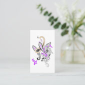 Carte de visite botanique de luxe | Conception flo (Debout devant)