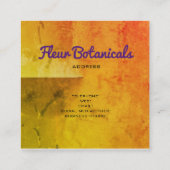 Carte de visite botanique de plumbago bleu (Dos)