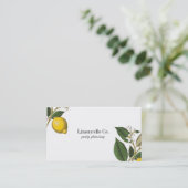 Carte de visite botanique d'impression de citron (Debout devant)