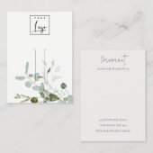 Carte De Visite Botanique Eucalyptus Fauna Logo Écran à cheveux (Devant / Derrière)