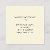 Carte de visite botanique floral (Dos)