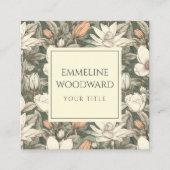 Carte de visite botanique floral (Devant)