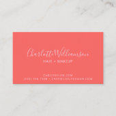 Carte De Visite Botanique Floral Boho Art en Rouge Rose Personnali (Devant)