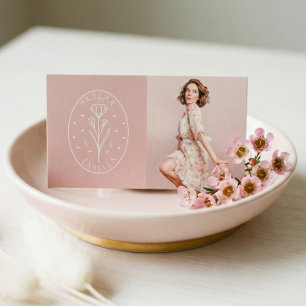 Carte De Visite Botanique Florale moderne - Logo Art & Photo Blush