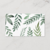Carte de visite botanique frais et élégant (Dos)