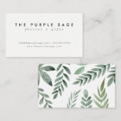 Carte de visite botanique frais et élégant (Devant / Derrière)