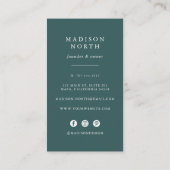 Carte De Visite Botanique | Médias sociaux verticaux (Dos)