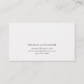 Carte de visite botanique moderne (Dos)