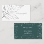 Carte de visite botanique moderne (Devant / Derrière)