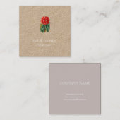 CARTE DE VISITE BOTANIQUE "RHODODENDRON" (Devant / Derrière)